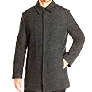 Perry Ellis Herringbone Car Coat